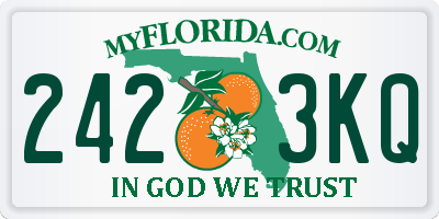 FL license plate 2423KQ