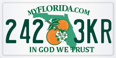FL license plate 2423KR