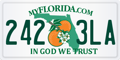 FL license plate 2423LA