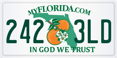 FL license plate 2423LD