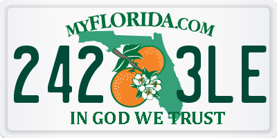 FL license plate 2423LE