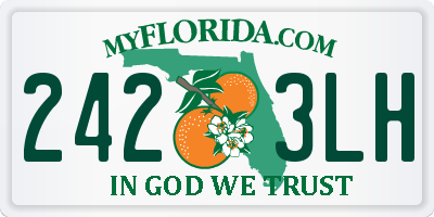 FL license plate 2423LH