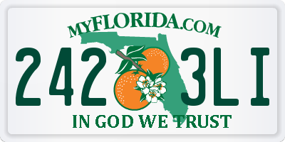 FL license plate 2423LI