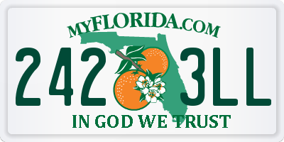 FL license plate 2423LL