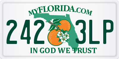 FL license plate 2423LP