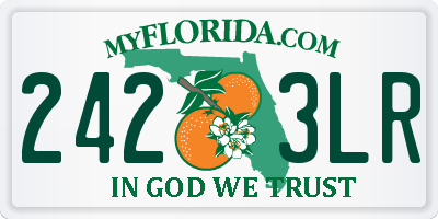 FL license plate 2423LR