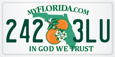 FL license plate 2423LU