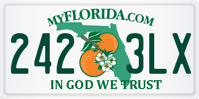 FL license plate 2423LX