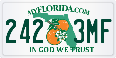 FL license plate 2423MF