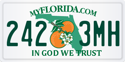FL license plate 2423MH