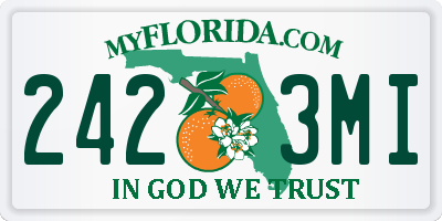 FL license plate 2423MI