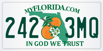 FL license plate 2423MQ