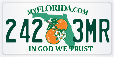 FL license plate 2423MR