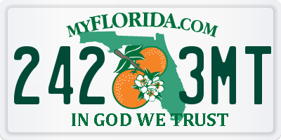 FL license plate 2423MT