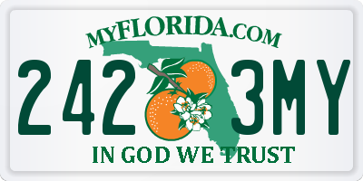 FL license plate 2423MY