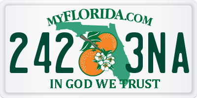 FL license plate 2423NA