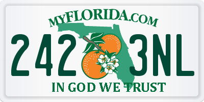 FL license plate 2423NL