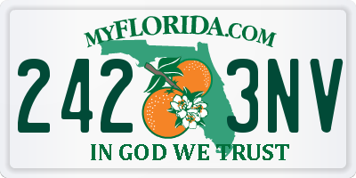 FL license plate 2423NV