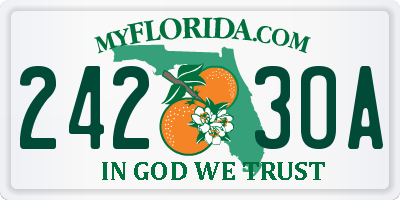 FL license plate 2423OA