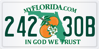 FL license plate 2423OB
