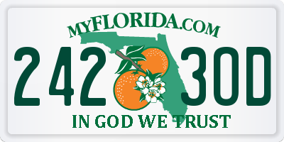 FL license plate 2423OD