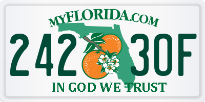 FL license plate 2423OF