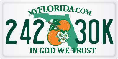 FL license plate 2423OK