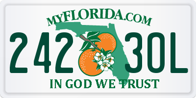 FL license plate 2423OL