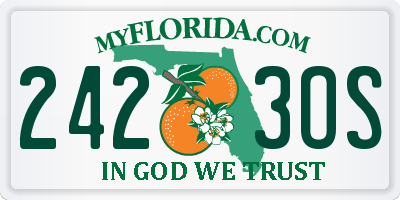 FL license plate 2423OS