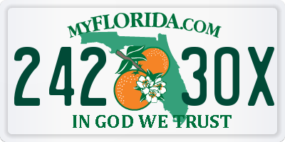FL license plate 2423OX