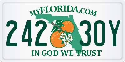 FL license plate 2423OY