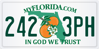 FL license plate 2423PH