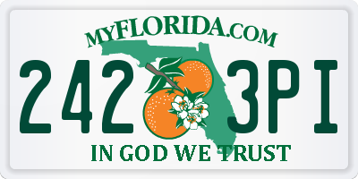 FL license plate 2423PI
