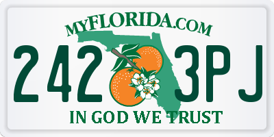 FL license plate 2423PJ