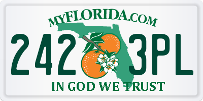 FL license plate 2423PL