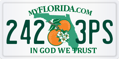 FL license plate 2423PS