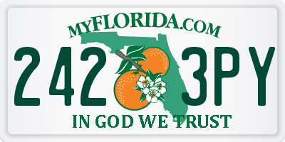 FL license plate 2423PY