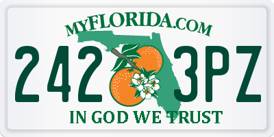 FL license plate 2423PZ
