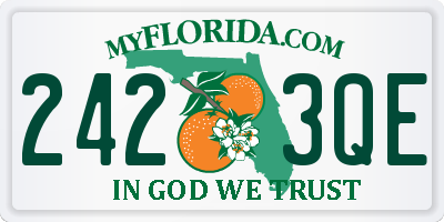 FL license plate 2423QE