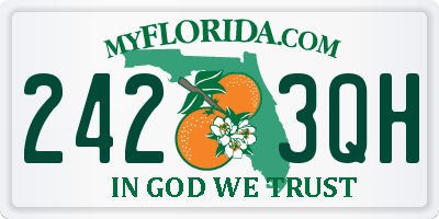 FL license plate 2423QH