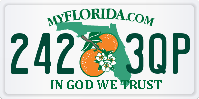 FL license plate 2423QP