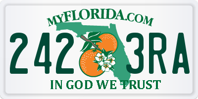 FL license plate 2423RA