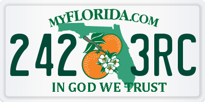 FL license plate 2423RC