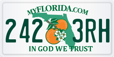 FL license plate 2423RH