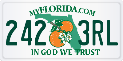 FL license plate 2423RL