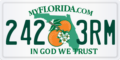 FL license plate 2423RM