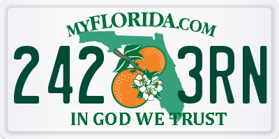 FL license plate 2423RN
