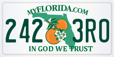 FL license plate 2423RO