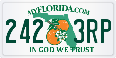 FL license plate 2423RP