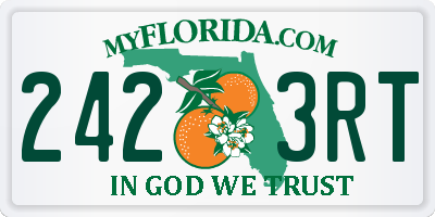FL license plate 2423RT